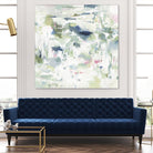 Abstract Reflections by Lisa Ridgers on GIANT ART - whites & creams, greens abstract