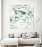 Abstract Reflections by Lisa Ridgers on GIANT ART - whites & creams, greens abstract
