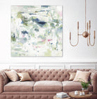 Abstract Reflections by Lisa Ridgers on GIANT ART - whites & creams, greens abstract