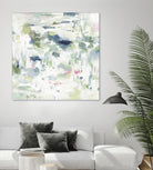 Abstract Reflections by Lisa Ridgers on GIANT ART - whites & creams, greens abstract