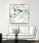 Abstract Reflections by Lisa Ridgers on GIANT ART - whites & creams, greens abstract