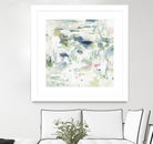 Abstract Reflections by Lisa Ridgers on GIANT ART - whites & creams, greens abstract