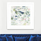 Abstract Reflections by Lisa Ridgers on GIANT ART - whites & creams, greens abstract