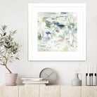 Abstract Reflections by Lisa Ridgers on GIANT ART - whites & creams, greens abstract