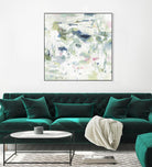 Abstract Reflections by Lisa Ridgers on GIANT ART - whites & creams, greens abstract