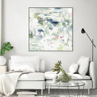 Abstract Reflections by Lisa Ridgers on GIANT ART - whites & creams, greens abstract
