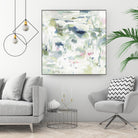 Abstract Reflections by Lisa Ridgers on GIANT ART - whites & creams, greens abstract