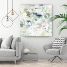 Abstract Reflections by Lisa Ridgers on GIANT ART - whites & creams, greens abstract
