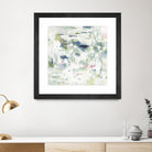 Abstract Reflections by Lisa Ridgers on GIANT ART - whites & creams, greens abstract