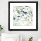 Abstract Reflections by Lisa Ridgers on GIANT ART - whites & creams, greens abstract