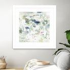 Abstract Reflections by Lisa Ridgers on GIANT ART - whites & creams, greens abstract