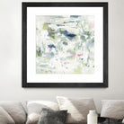 Abstract Reflections by Lisa Ridgers on GIANT ART - whites & creams, greens abstract