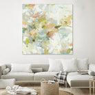 Rhythm & Flow V1 by Lisa Ridgers on GIANT ART - greens geometric shapes