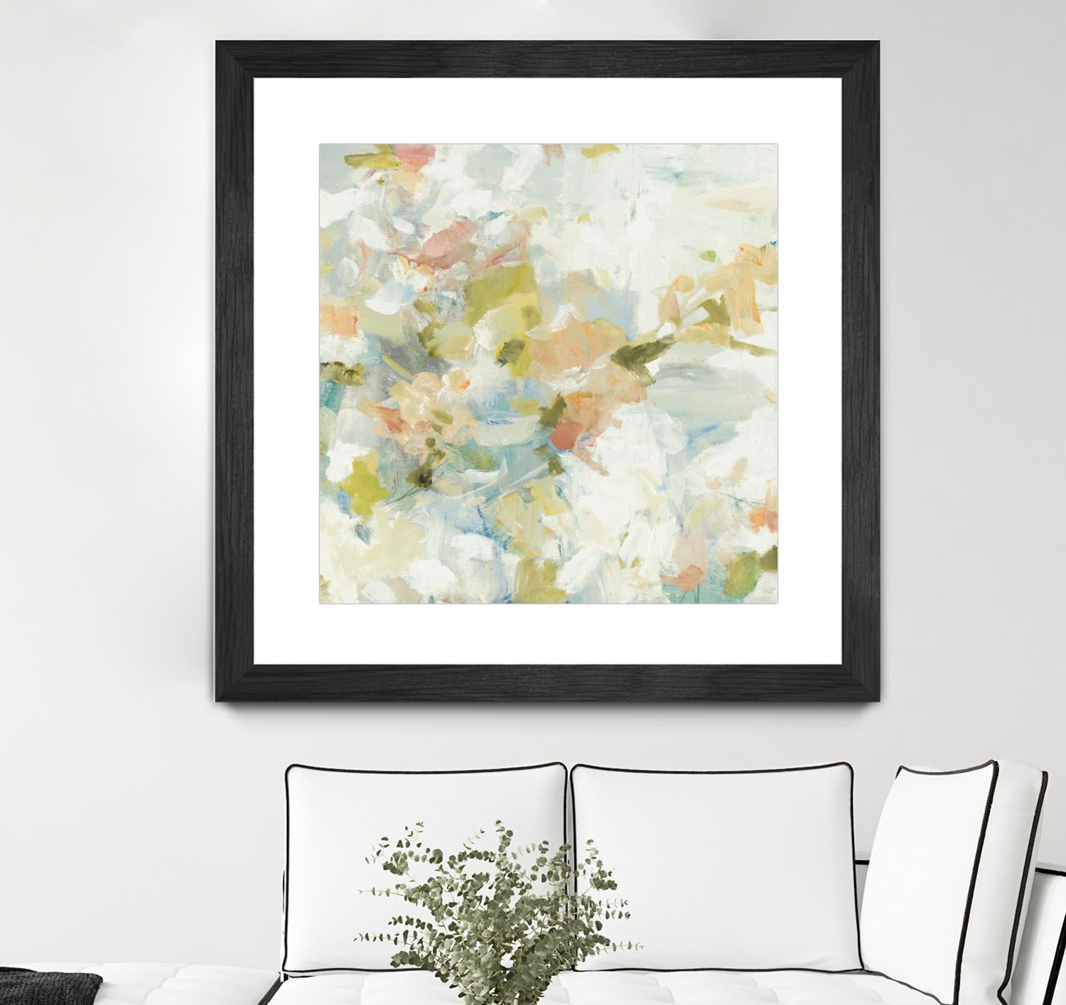 Rhythm & Flow V1 by Lisa Ridgers on GIANT ART - greens geometric shapes