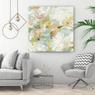 Rhythm & Flow V1 by Lisa Ridgers on GIANT ART - greens geometric shapes