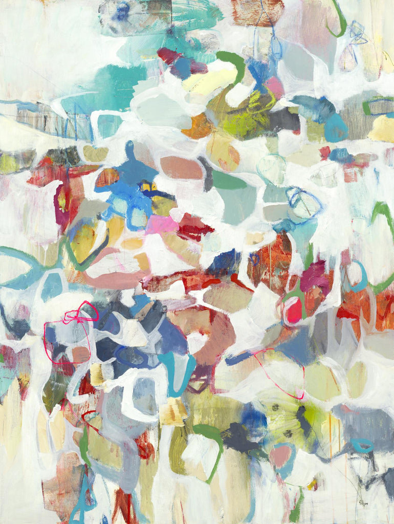 Now & Then I V3 par Lisa Ridgers sur GIANT ART - blanc et crème abstraits