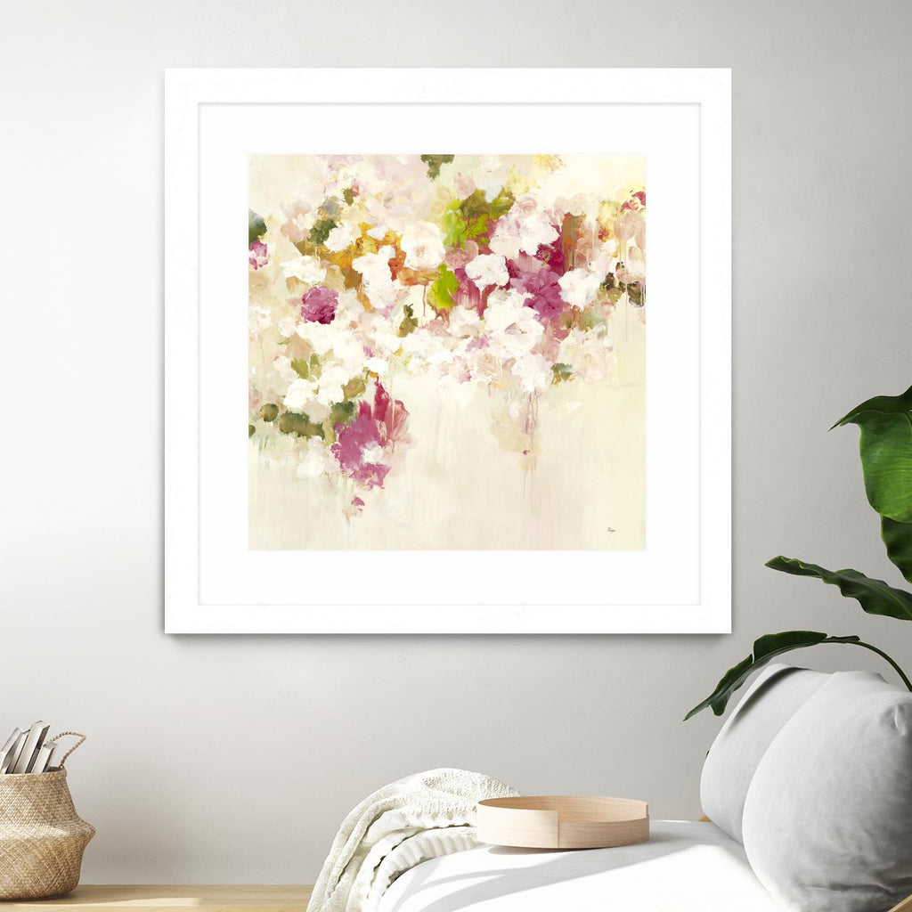 Floral Blush V2 by Lisa Ridgers on GIANT ART - whites & creams abstracted florals