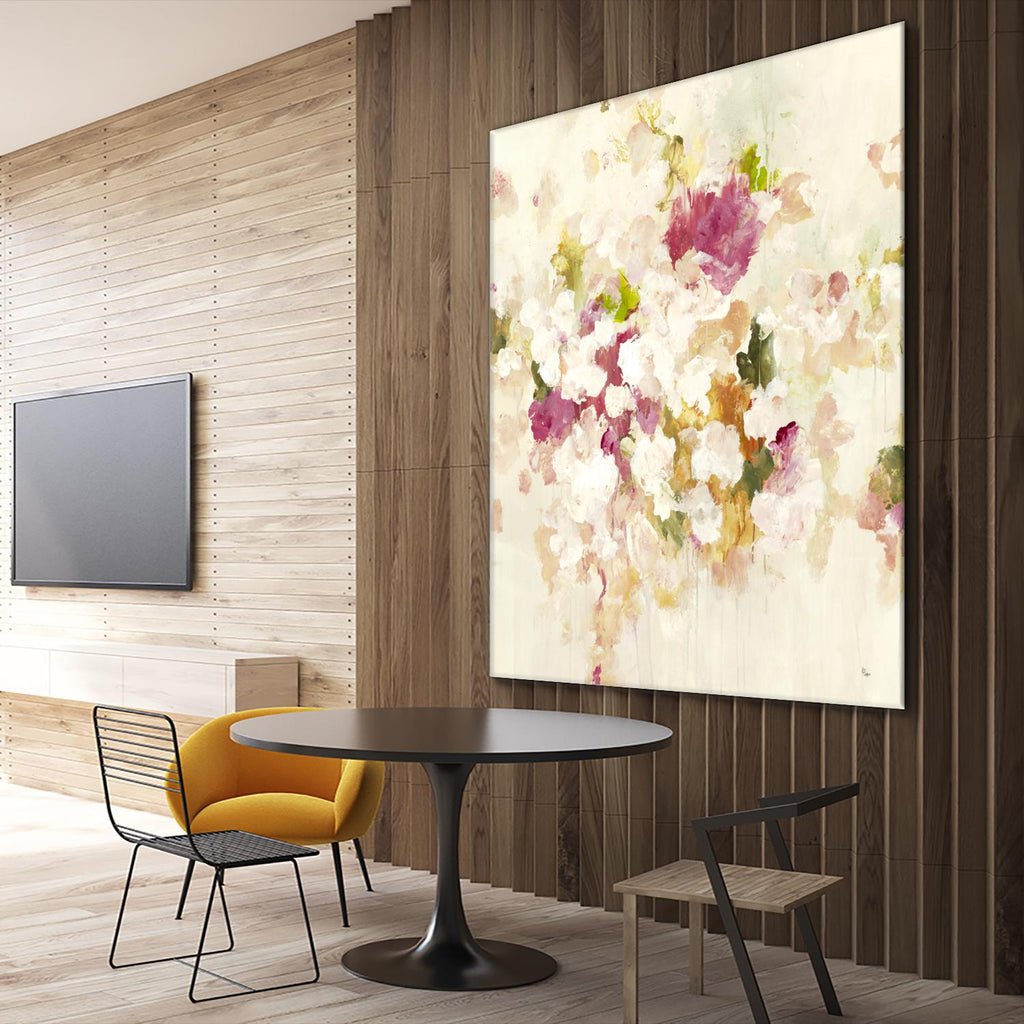 Floral Blush V4 by Lisa Ridgers on GIANT ART - whites & creams abstracted florals
