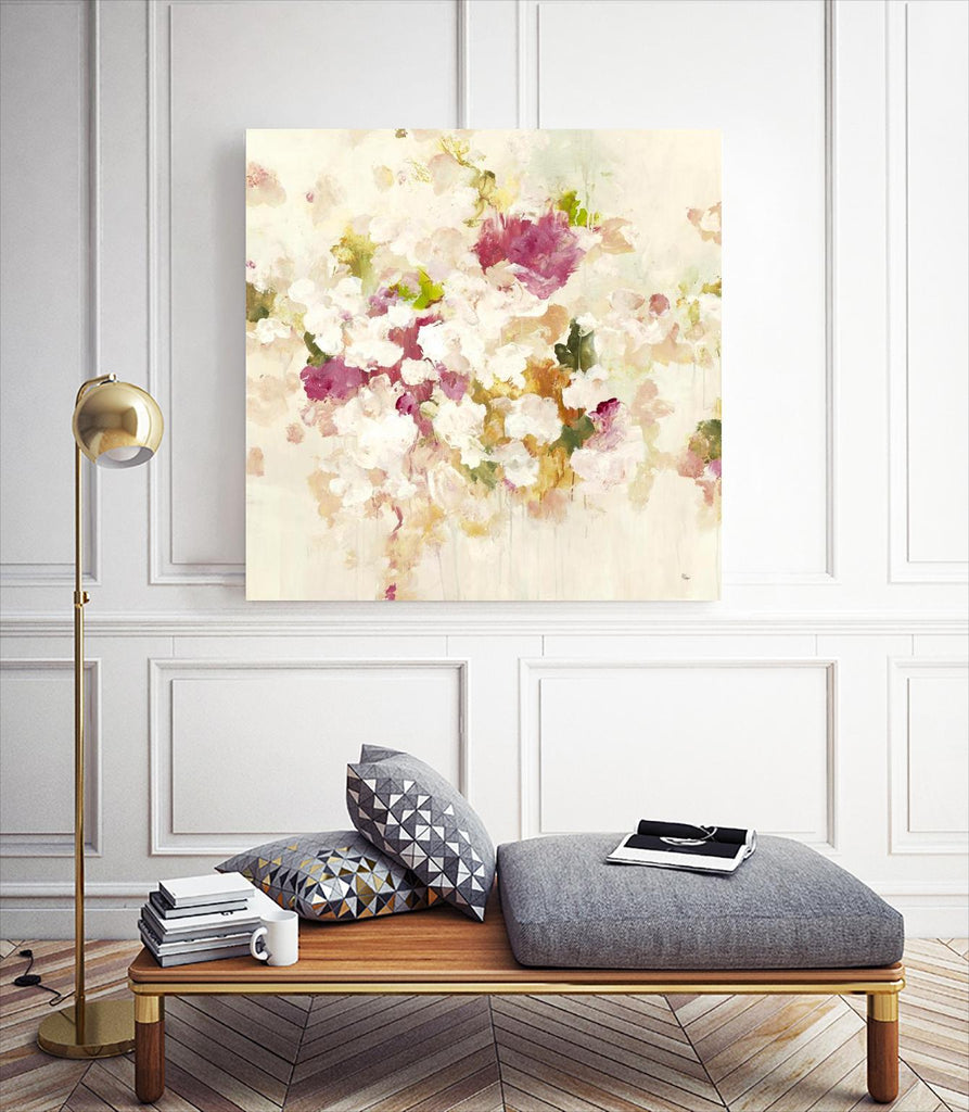 Floral Blush V4 by Lisa Ridgers on GIANT ART - whites & creams abstracted florals