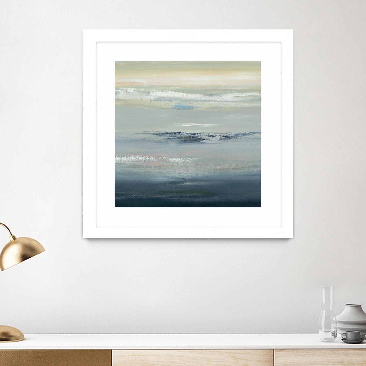 In The Calm by Lisa Ridgers on GIANT ART - grays abstract landscape abstract landscapes