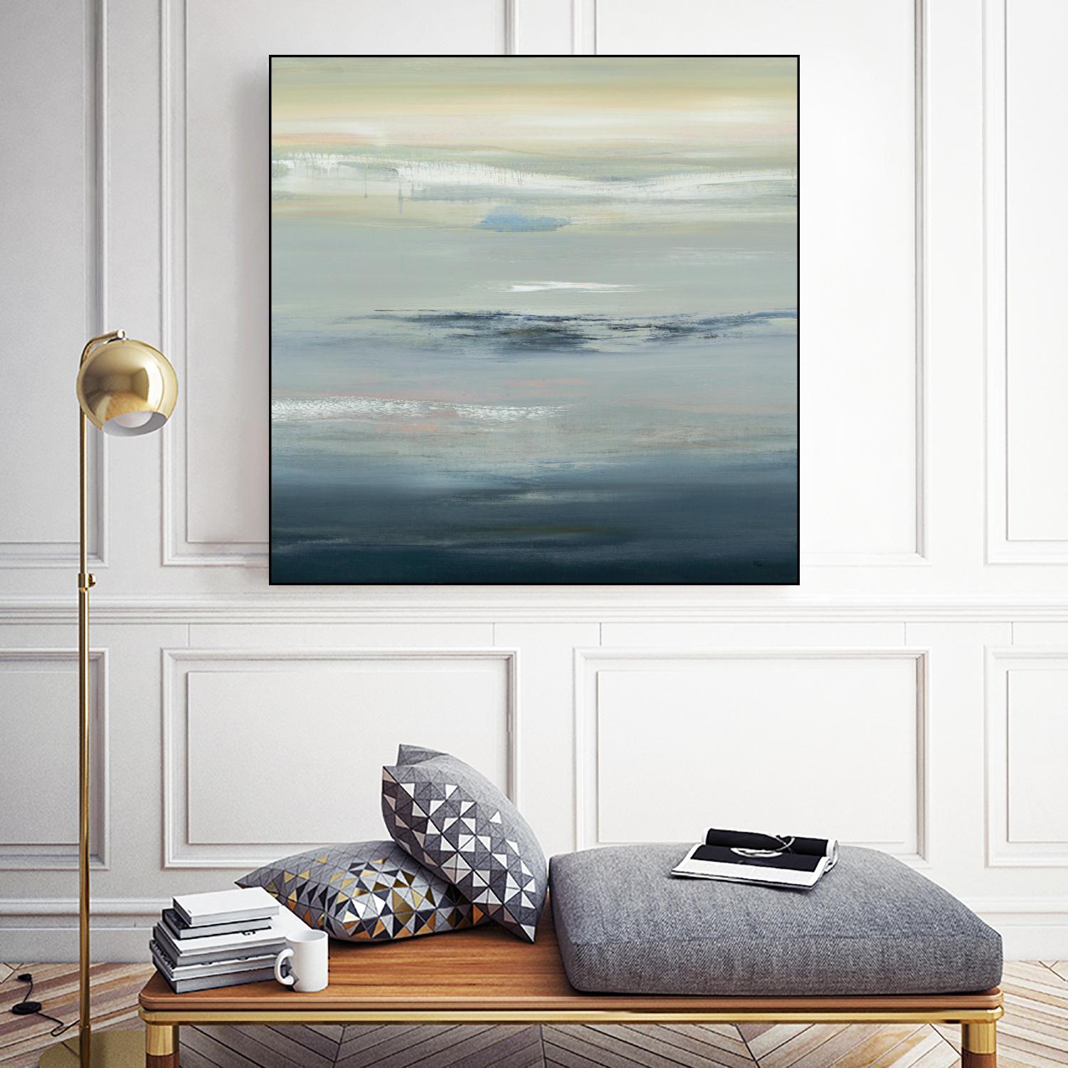 In The Calm by Lisa Ridgers on GIANT ART - grays abstract landscape abstract landscapes
