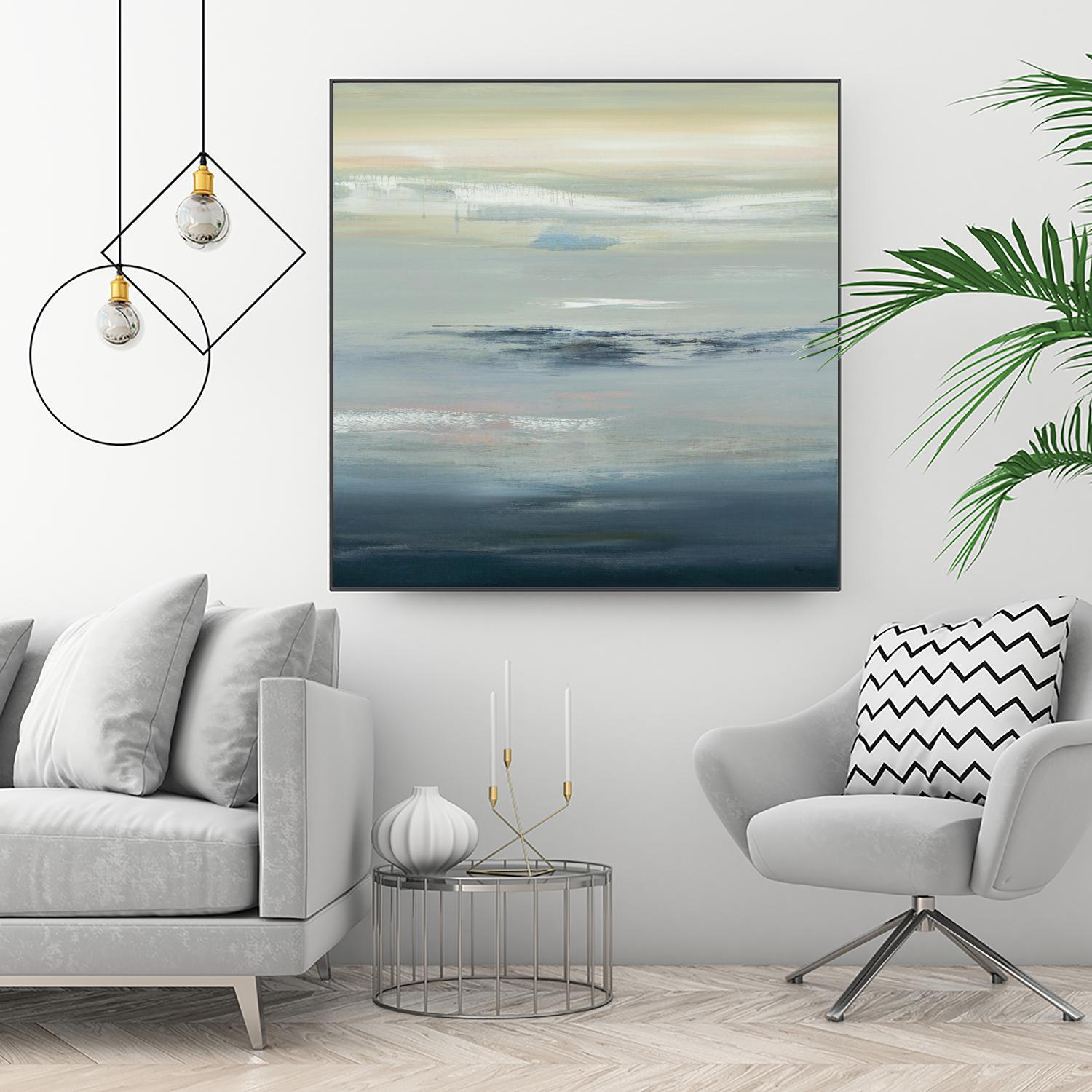 In The Calm by Lisa Ridgers on GIANT ART - grays abstract landscape abstract landscapes