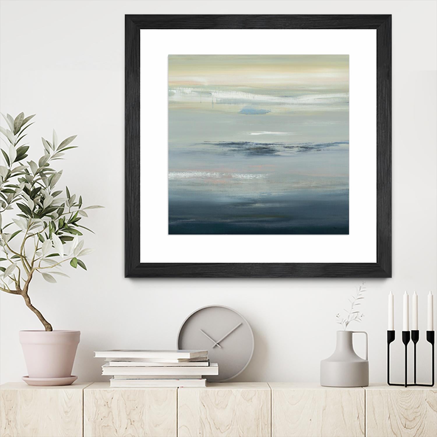 In The Calm by Lisa Ridgers on GIANT ART - grays abstract landscape abstract landscapes