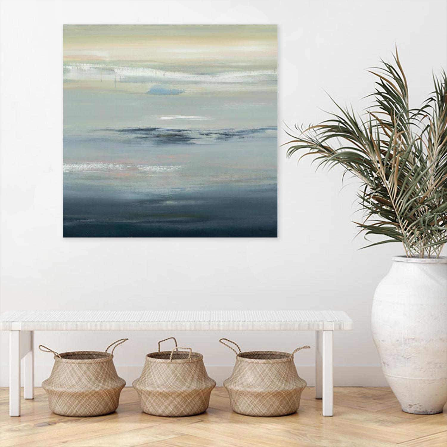 In The Calm by Lisa Ridgers on GIANT ART - grays abstract landscape abstract landscapes
