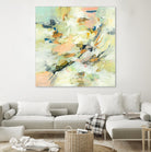 Into The Calm by Lisa Ridgers on GIANT ART - greens abstract pales