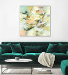 Into The Calm by Lisa Ridgers on GIANT ART - greens abstract pales