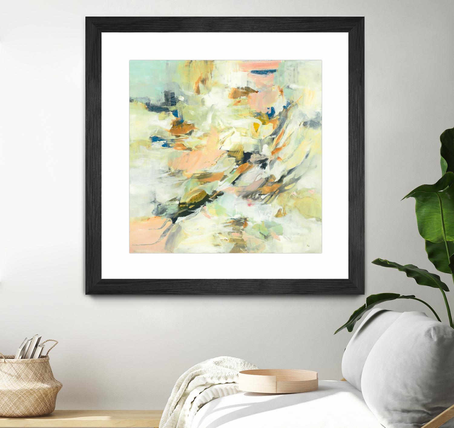 Into The Calm by Lisa Ridgers on GIANT ART - greens abstract pales
