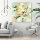 Into The Calm by Lisa Ridgers on GIANT ART - greens abstract pales