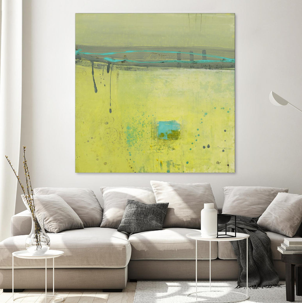 Fresh Dimensions by Lisa Ridgers on GIANT ART - turquoise abstract