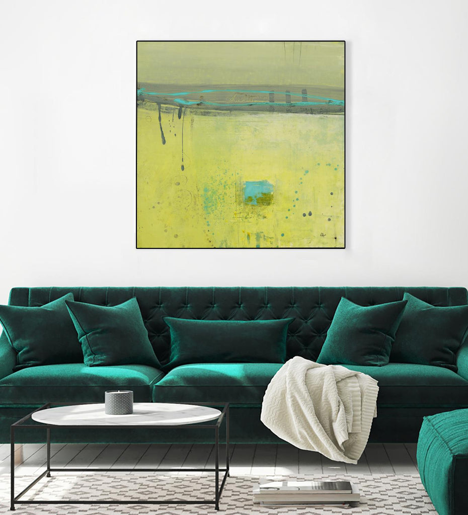 Fresh Dimensions by Lisa Ridgers on GIANT ART - turquoise abstract
