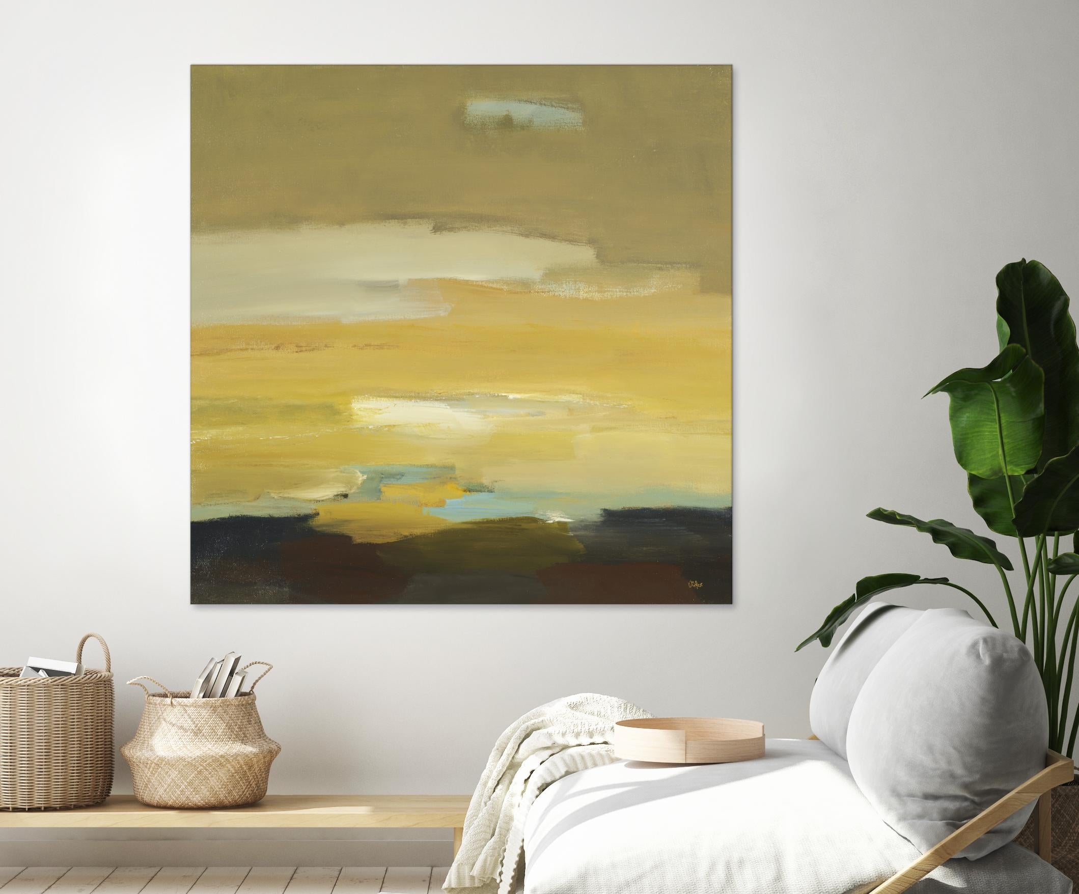 Contemporary Landscape II by Lisa Ridgers on GIANT ART - brown abstract