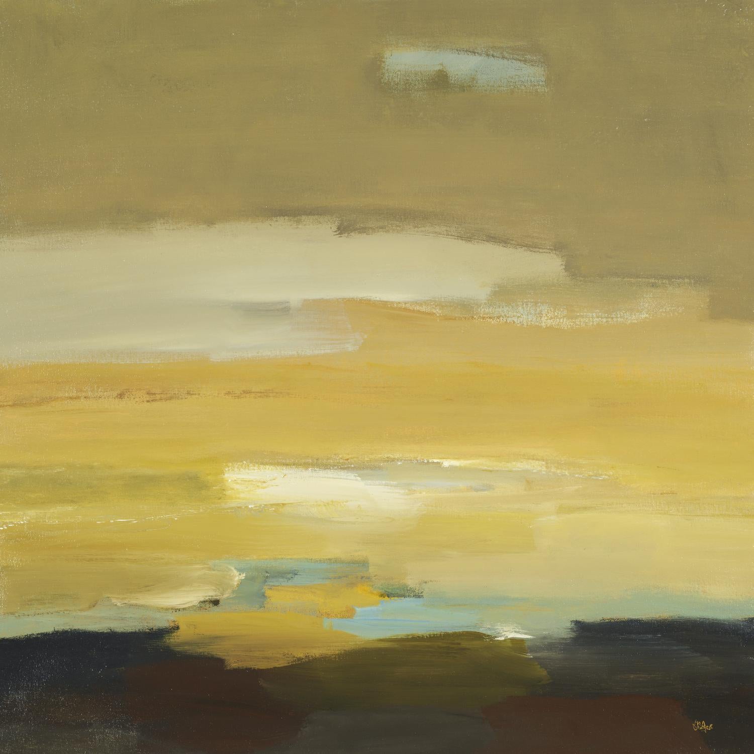 Paysage contemporain II par Lisa Ridgers sur GIANT ART - abstrait brun