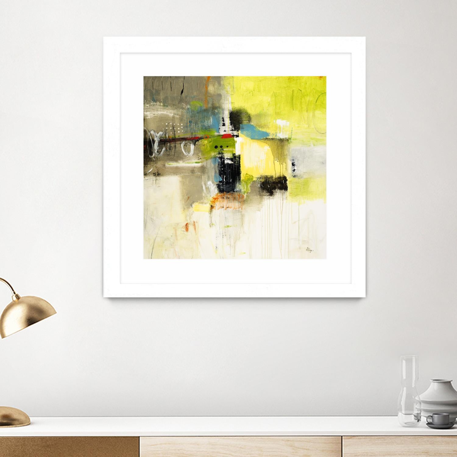 Get Aquainted III by Lisa Ridgers on GIANT ART - beige abstract