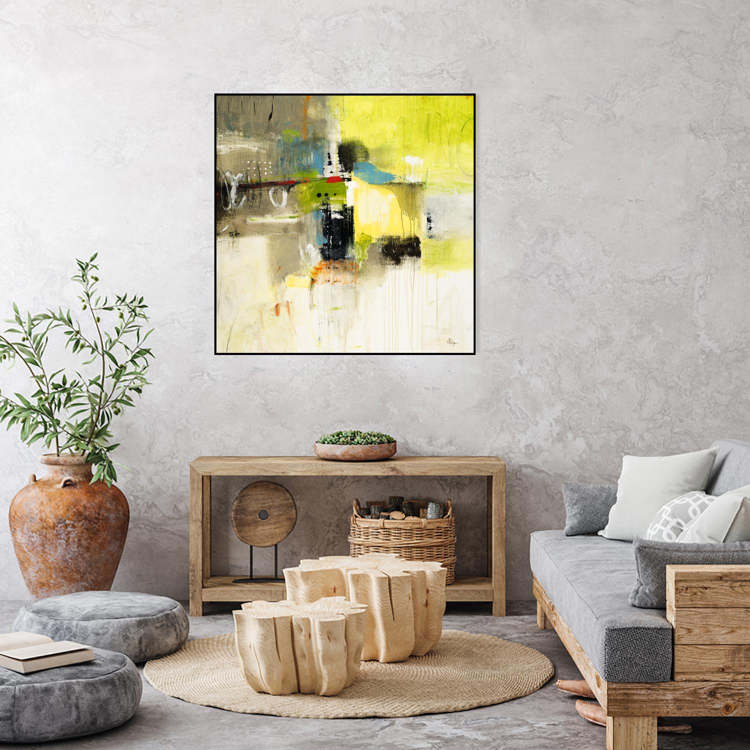 Get Aquainted III by Lisa Ridgers on GIANT ART - beige abstract