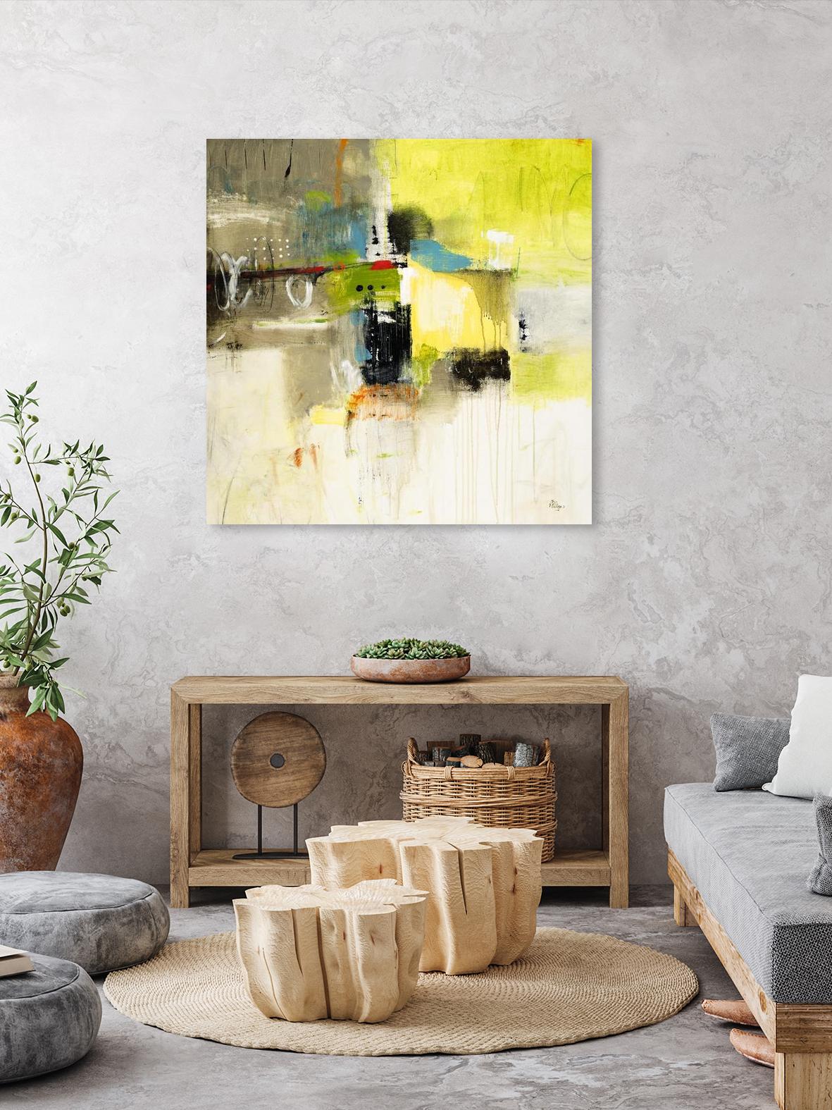 Get Aquainted III by Lisa Ridgers on GIANT ART - beige abstract