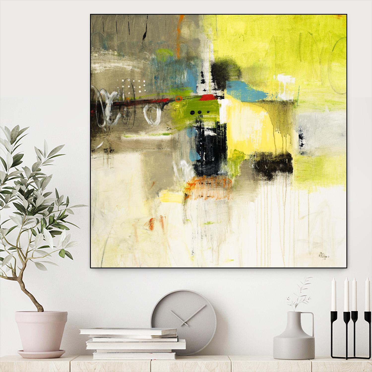 Get Aquainted III by Lisa Ridgers on GIANT ART - beige abstract