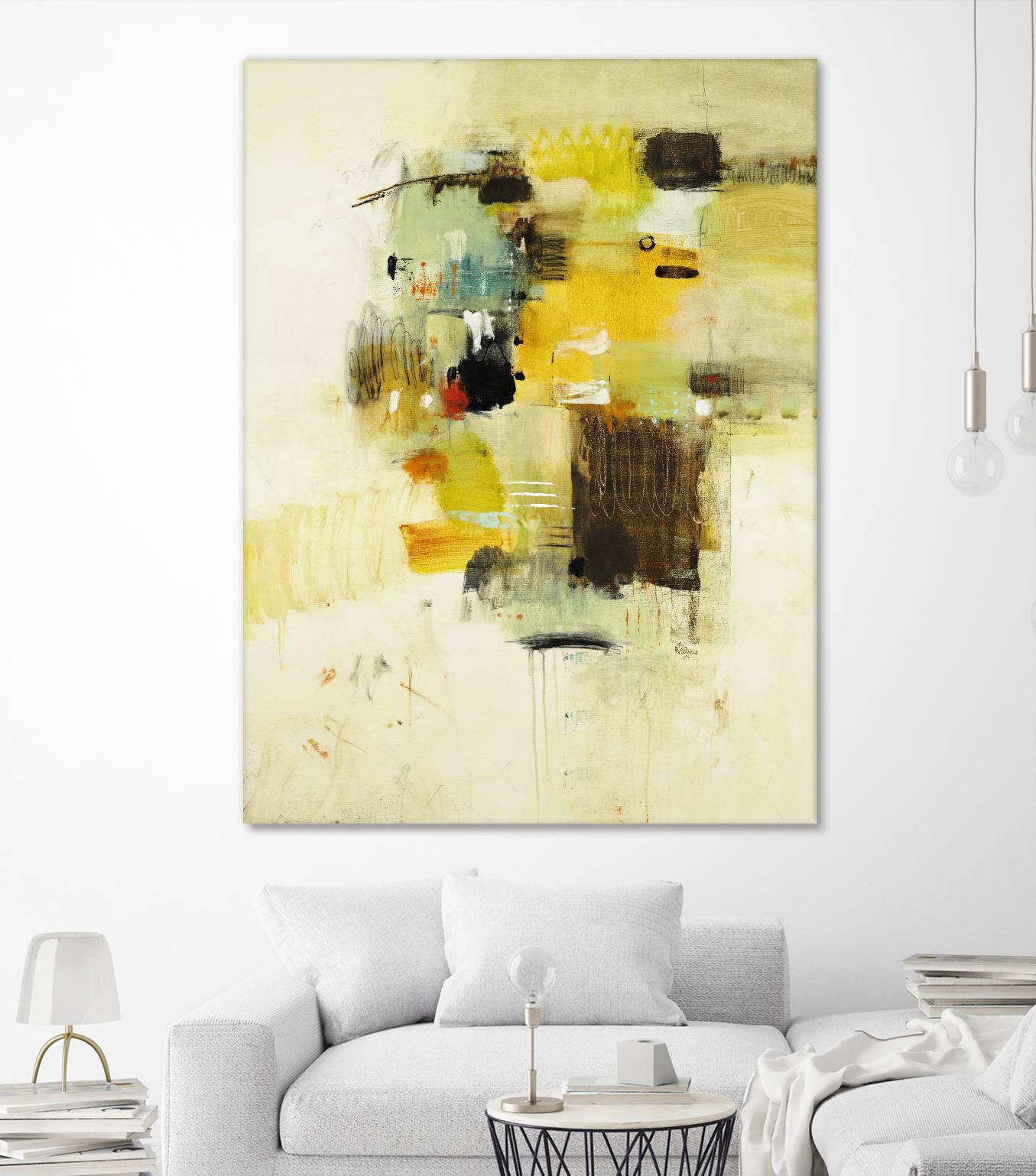 Get Aquainted I by Lisa Ridgers on GIANT ART - beige abstract