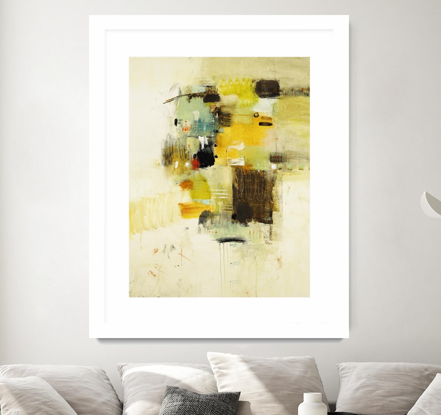 Get Aquainted I by Lisa Ridgers on GIANT ART - beige abstract