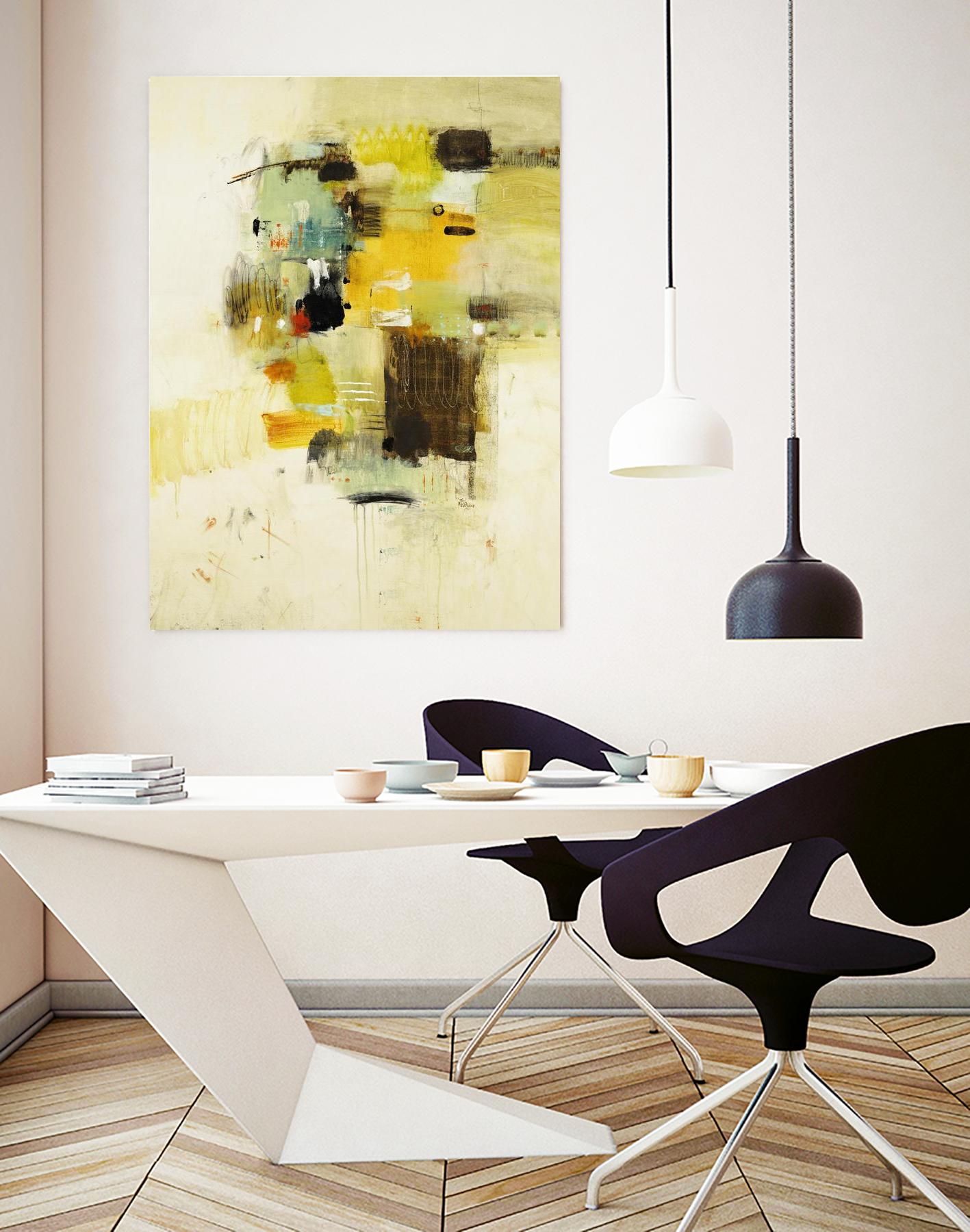 Get Aquainted I by Lisa Ridgers on GIANT ART - beige abstract