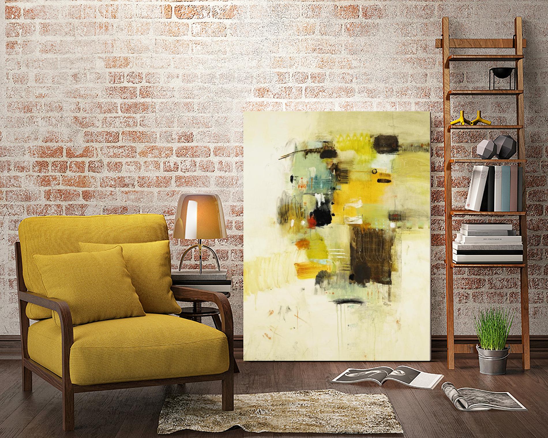 Get Aquainted I by Lisa Ridgers on GIANT ART - beige abstract