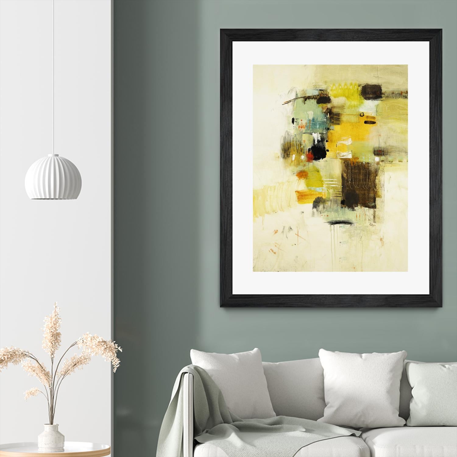 Get Aquainted I by Lisa Ridgers on GIANT ART - beige abstract