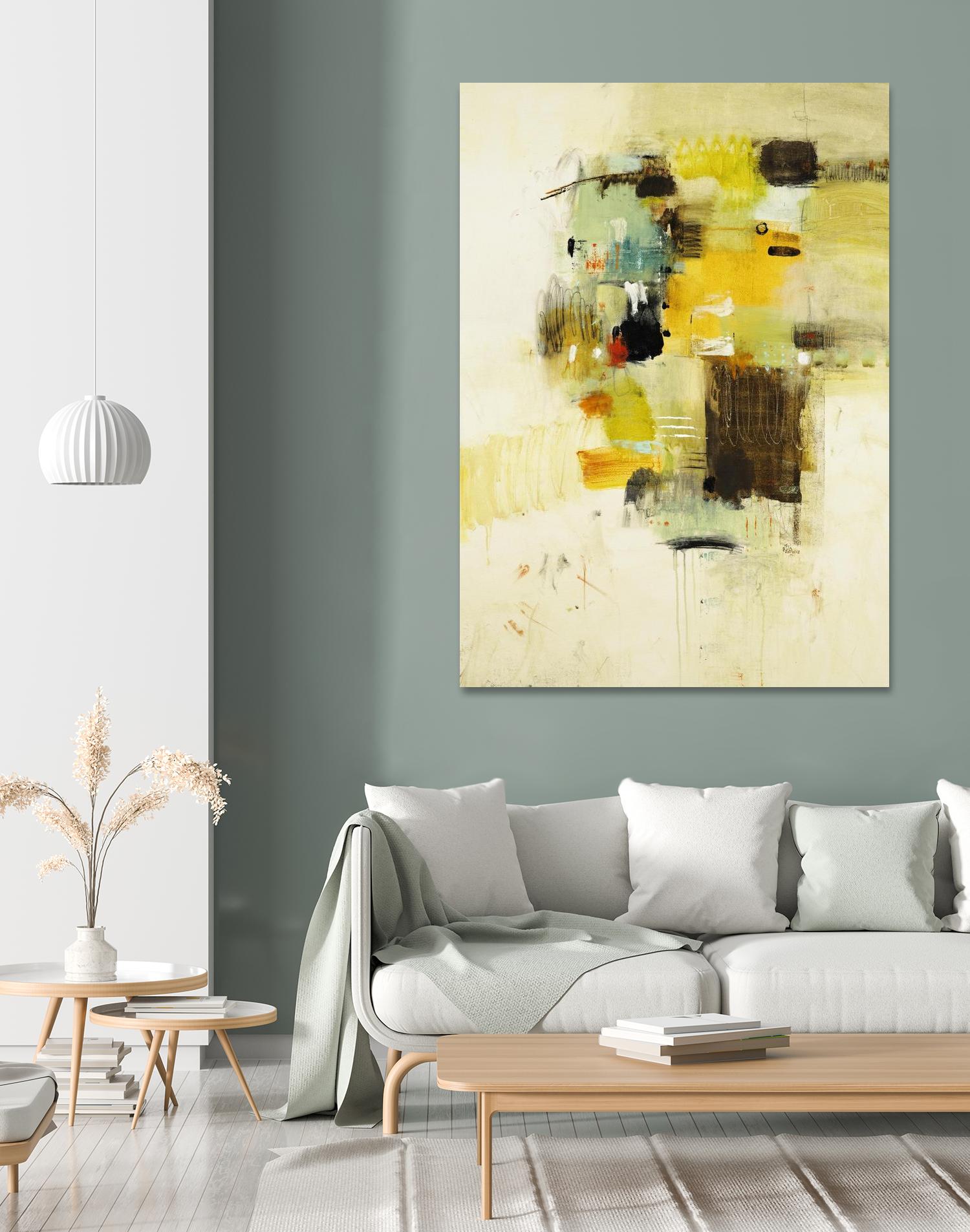 Get Aquainted I by Lisa Ridgers on GIANT ART - beige abstract