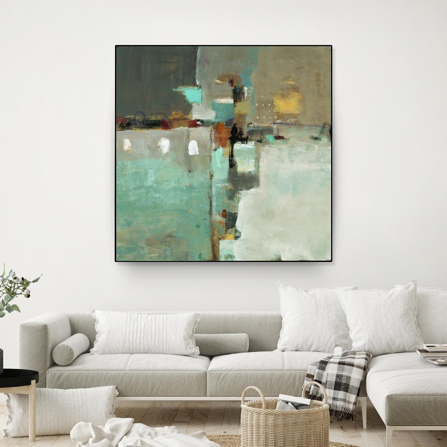 Crossroads II by Lisa Ridgers on GIANT ART - grey abstract