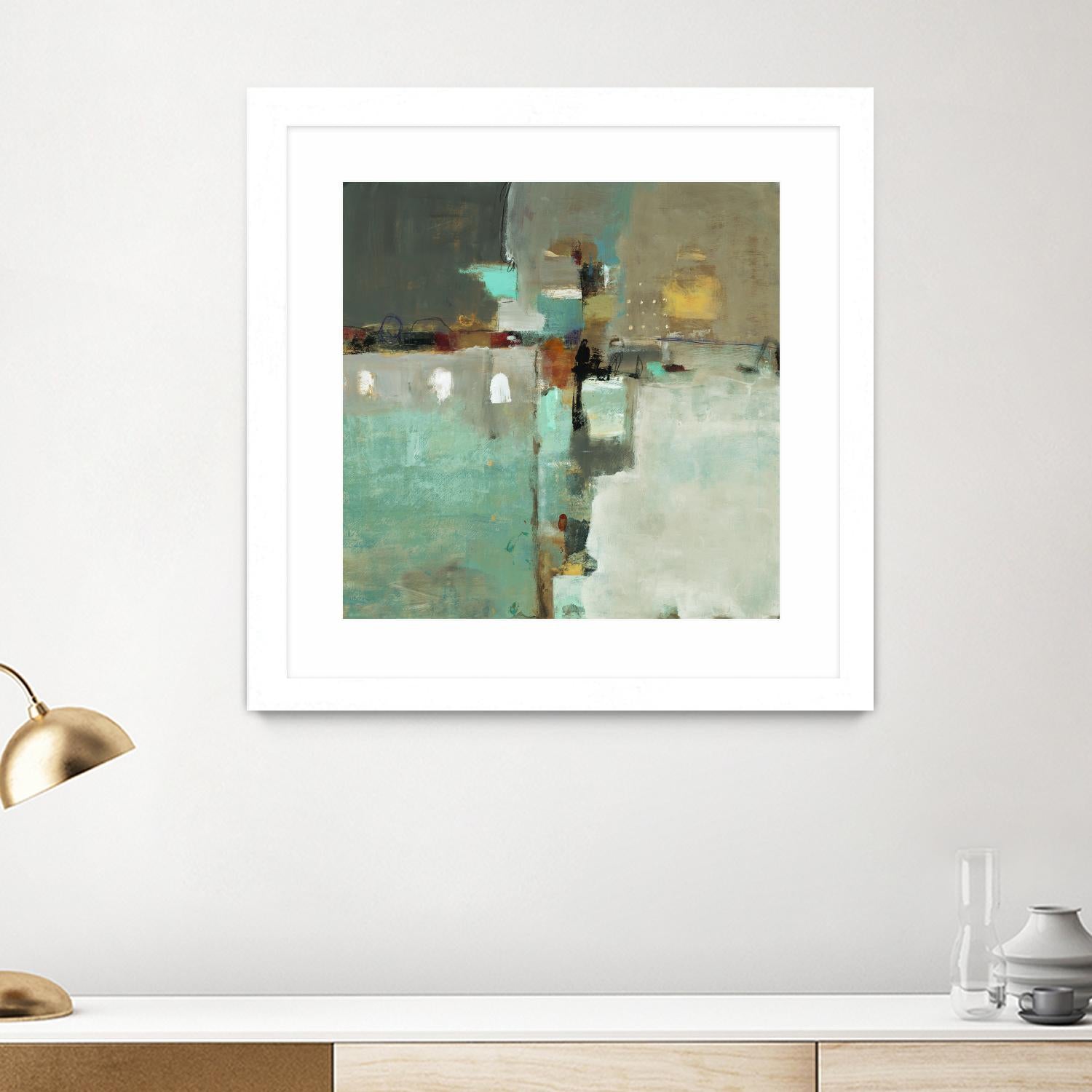 Crossroads II by Lisa Ridgers on GIANT ART - grey abstract