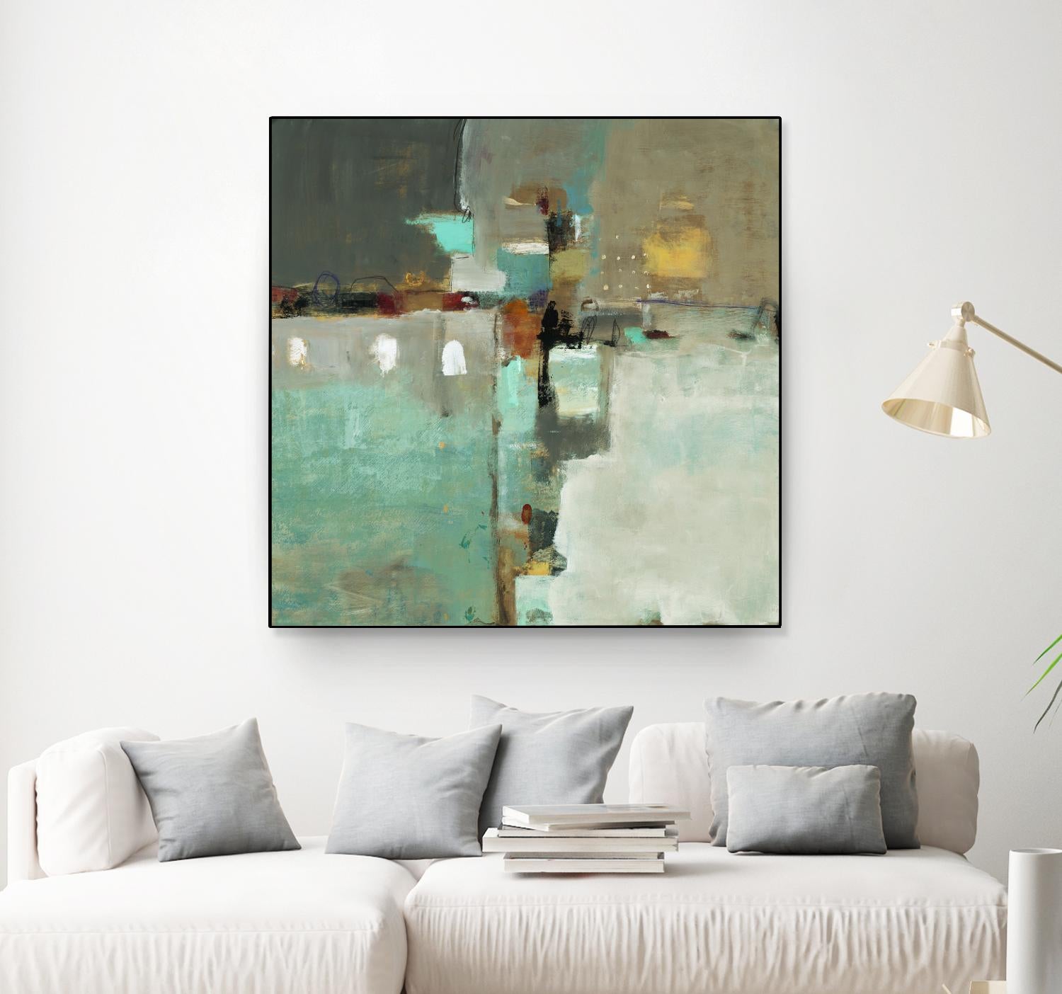 Crossroads II by Lisa Ridgers on GIANT ART - grey abstract