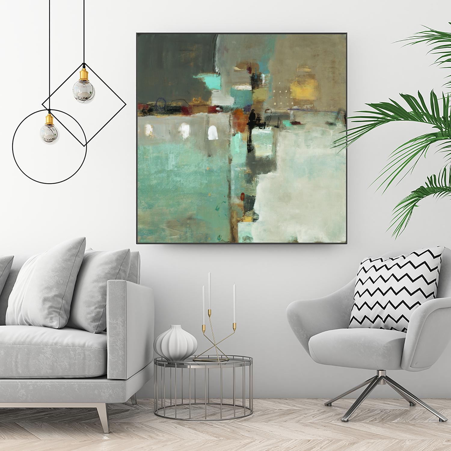 Crossroads II by Lisa Ridgers on GIANT ART - grey abstract